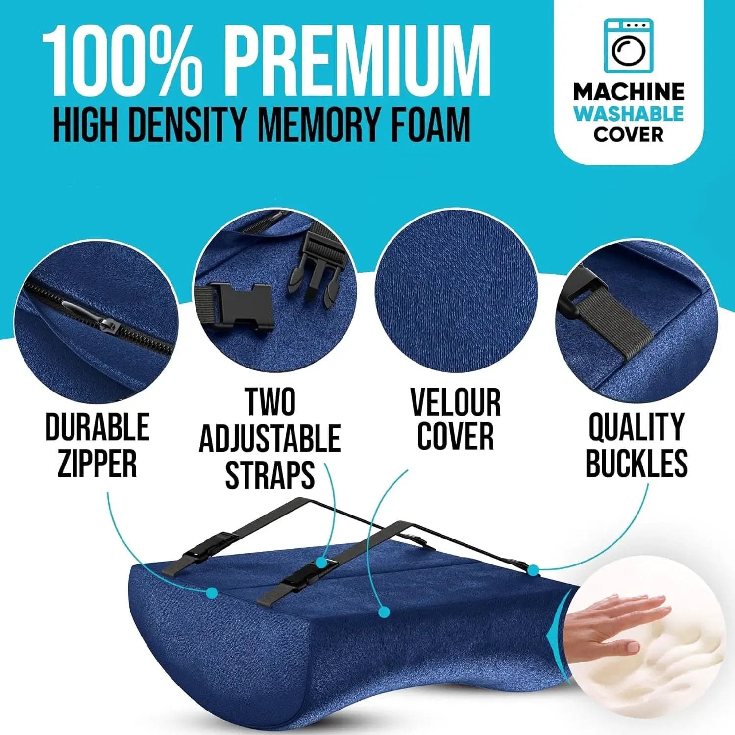 XL Memory Foam Office Chair Cushion With Lumbar Support from PriceLows™