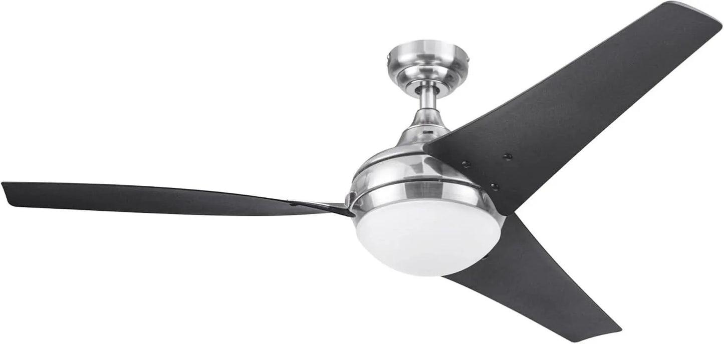 52 Inch Brushed Nickel LED Ceiling Fan With Remote from PriceLows™