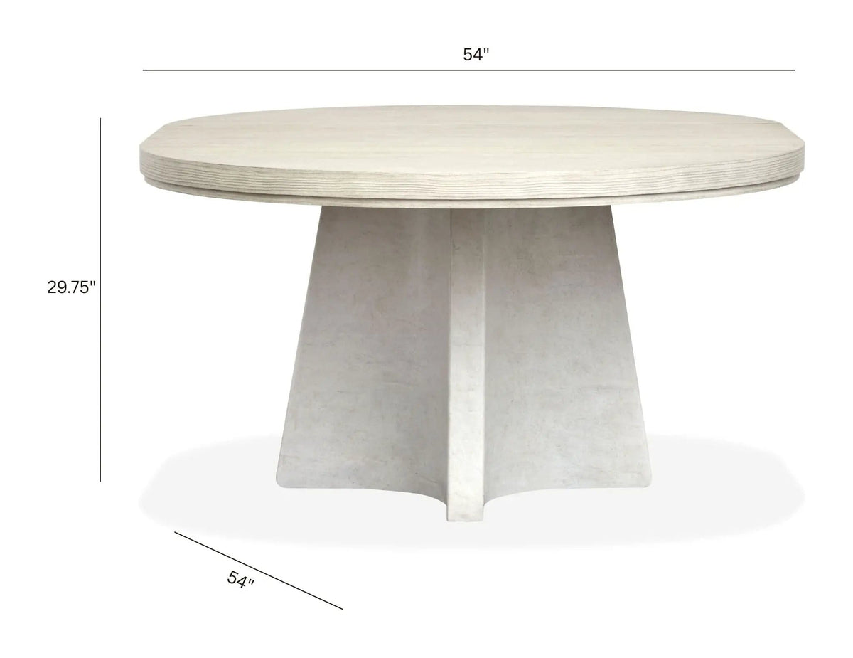 Lorelei Extendable 54" Round Dining Table Dining Tables with Extension | 54 Inch | Fabric & Mdf | Misty Cloud