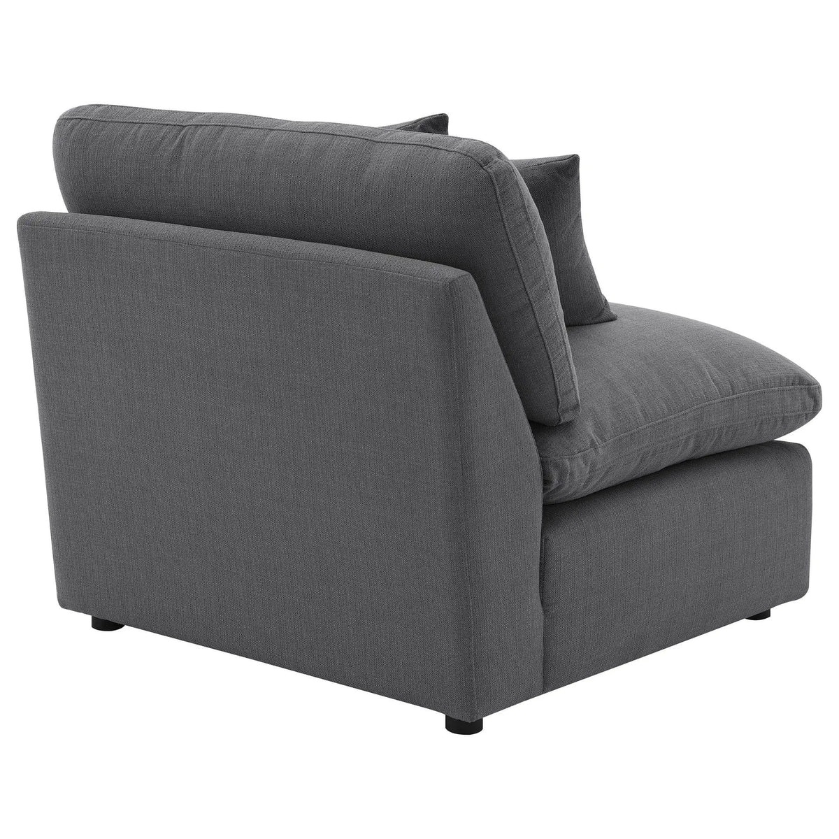 Hobson Upholstered Armless Chair | 38 x 40 x 34 in | Fabric | Charcoal