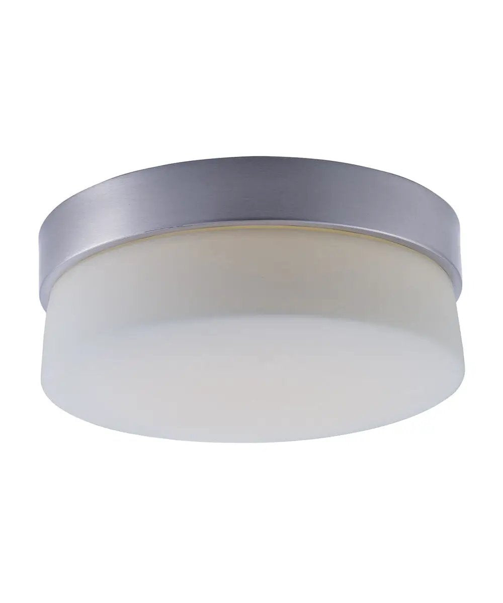 LED Flush Mount | 7 Inch Wide | 1 Light | Satin Silver Finish