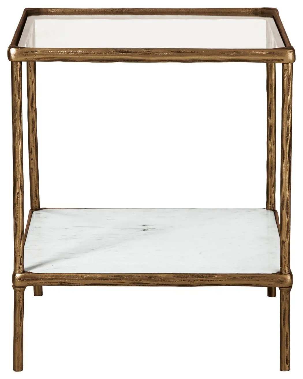 Ryandale Accent Table | Glass Tabletop | Classic Design | Textural Base
