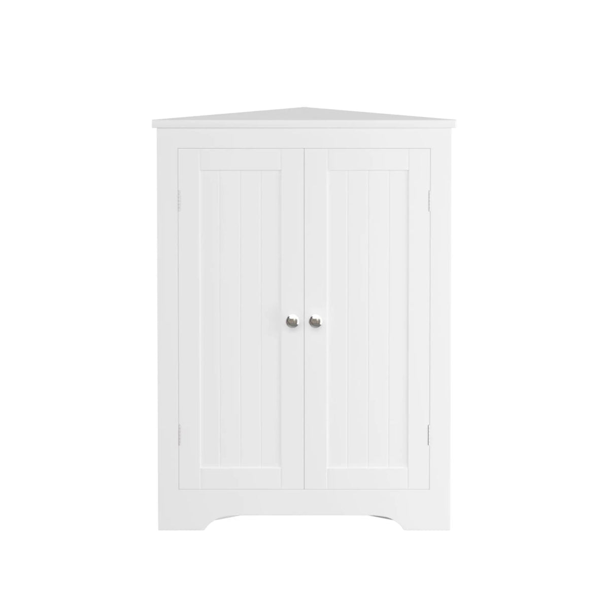 Corner Cabinet | 2 Door | Adjustable Shelves | White Finish