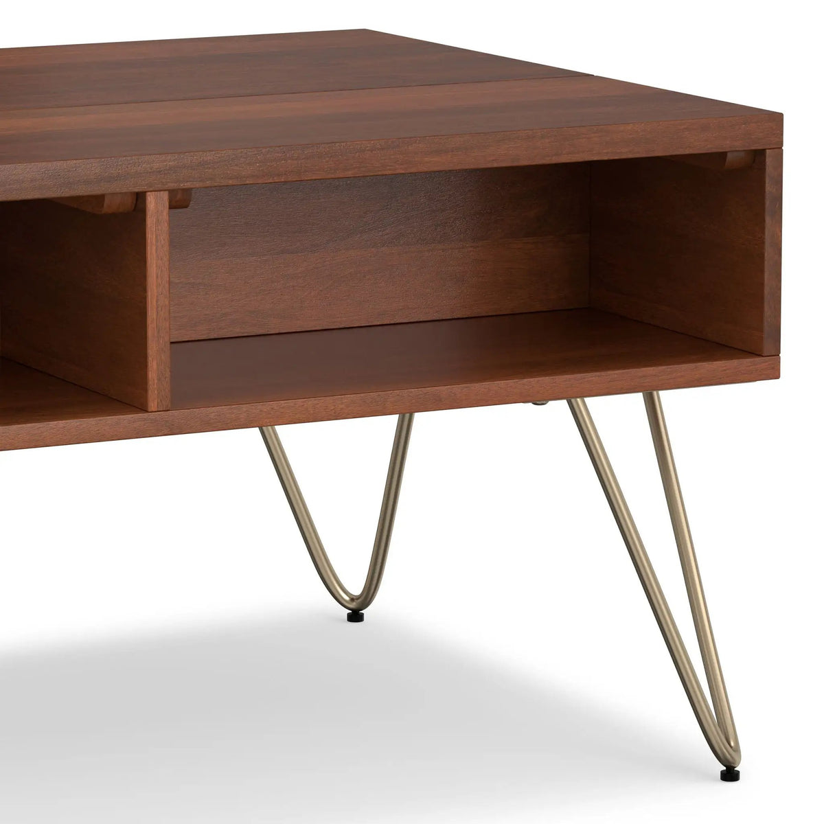 Hunter Lift Top Coffee Table | Handcrafted Solid Mango Hardwood | Split Lift Top | Large Storage Area
