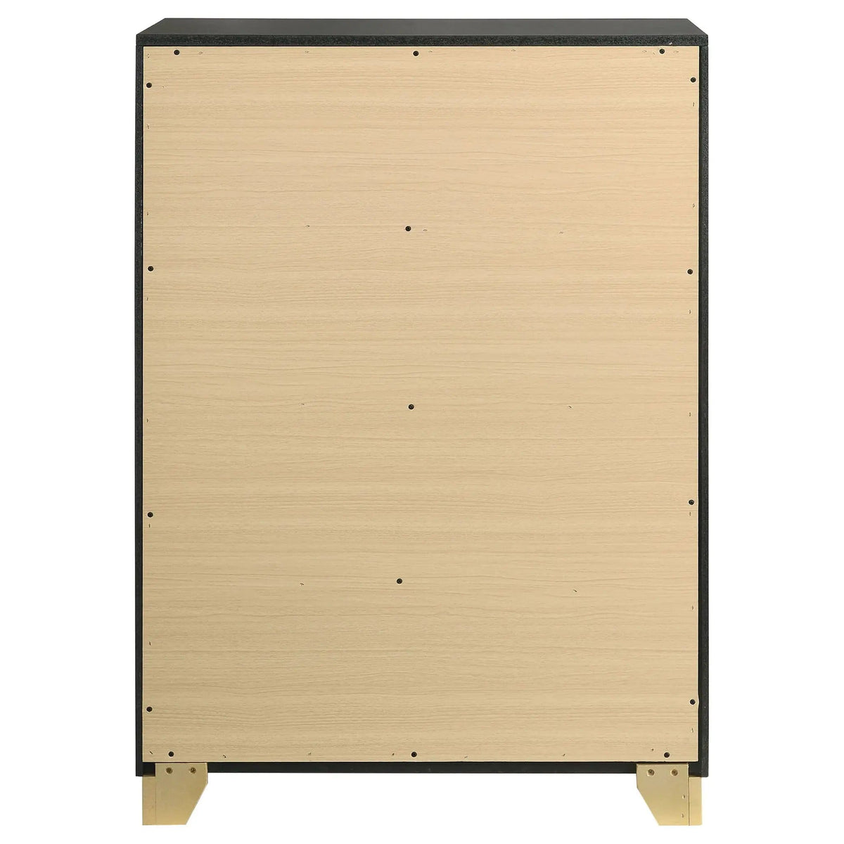Caraway 4-drawer Bedroom Chest | 31 x 17.25 x 44.5 in | Rubberwood & Engineered Wood | Black