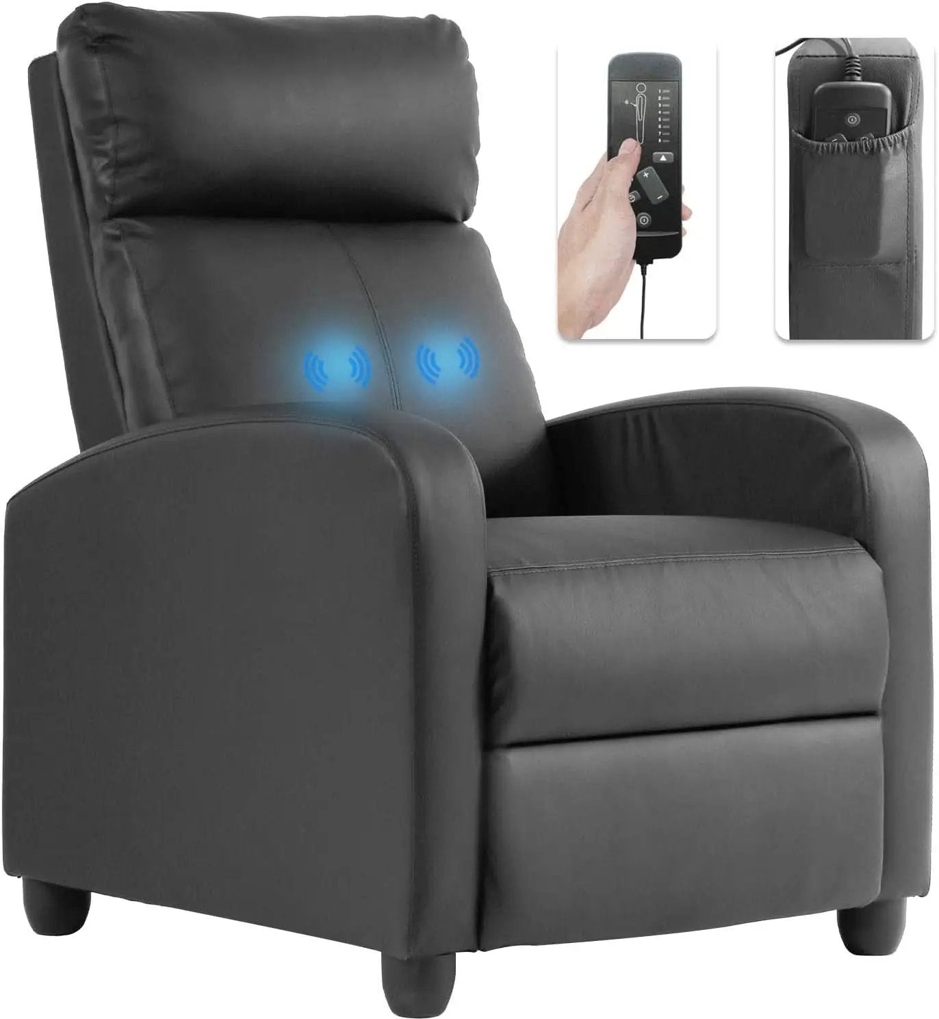Leather Recliner Sofa With Massage And Heat Therapy from PriceLows™