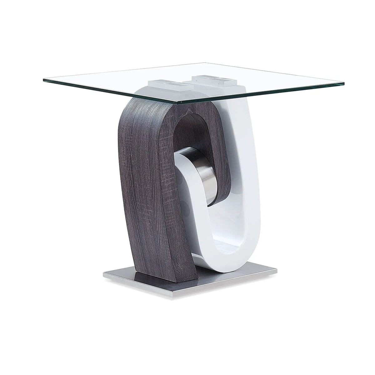 Rocky Table, Elegant Design | 2 Pieces | Solid Wood & Tempered Glass | Living Room