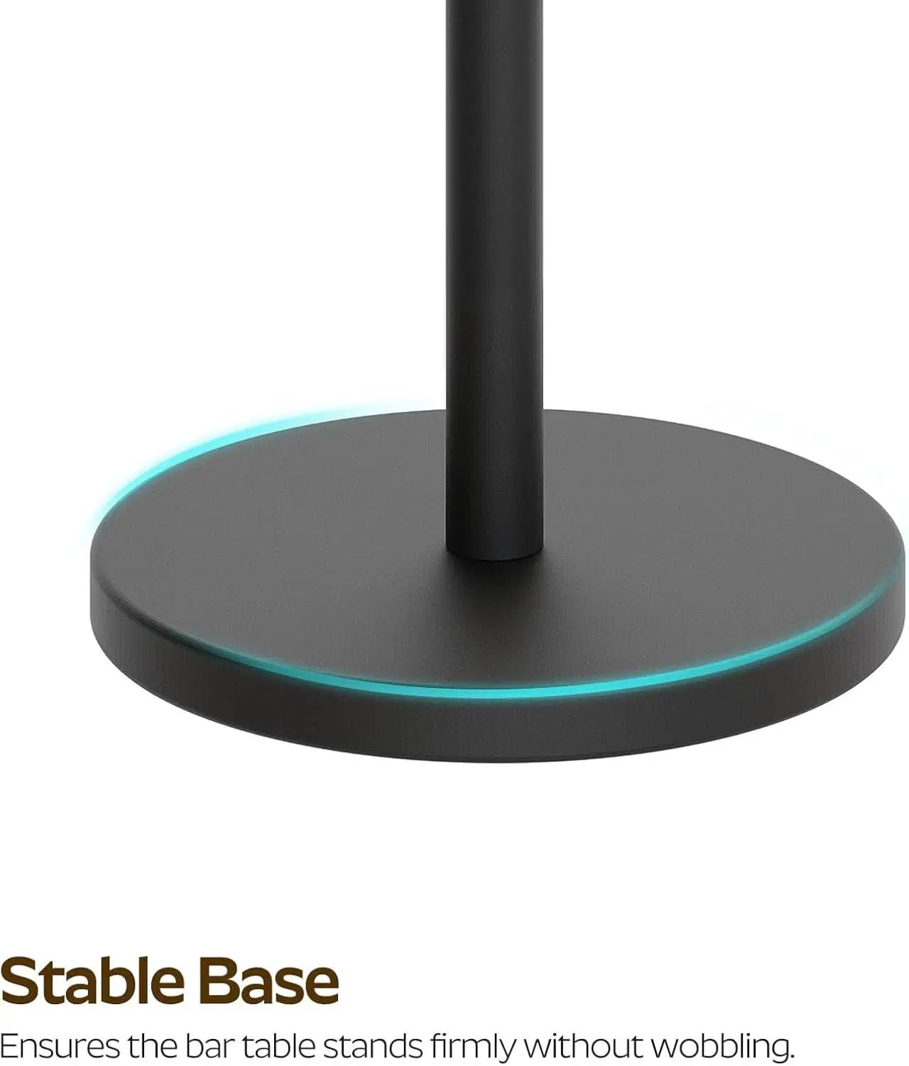 Round Counter height Bar Table Set Industrial Black from PriceLows™
