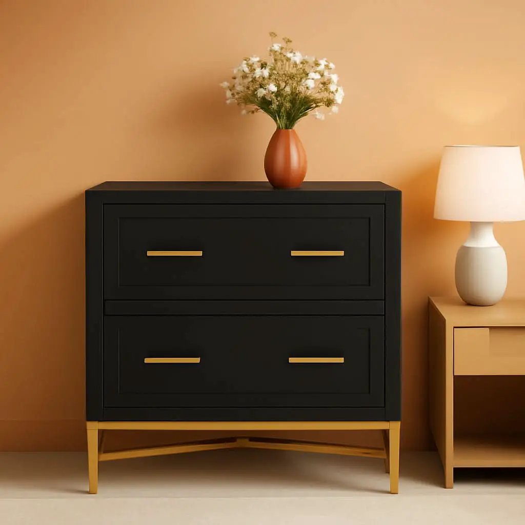 Black Gold 2 Drawer Lateral File Cabinet For Home Office from PriceLows™