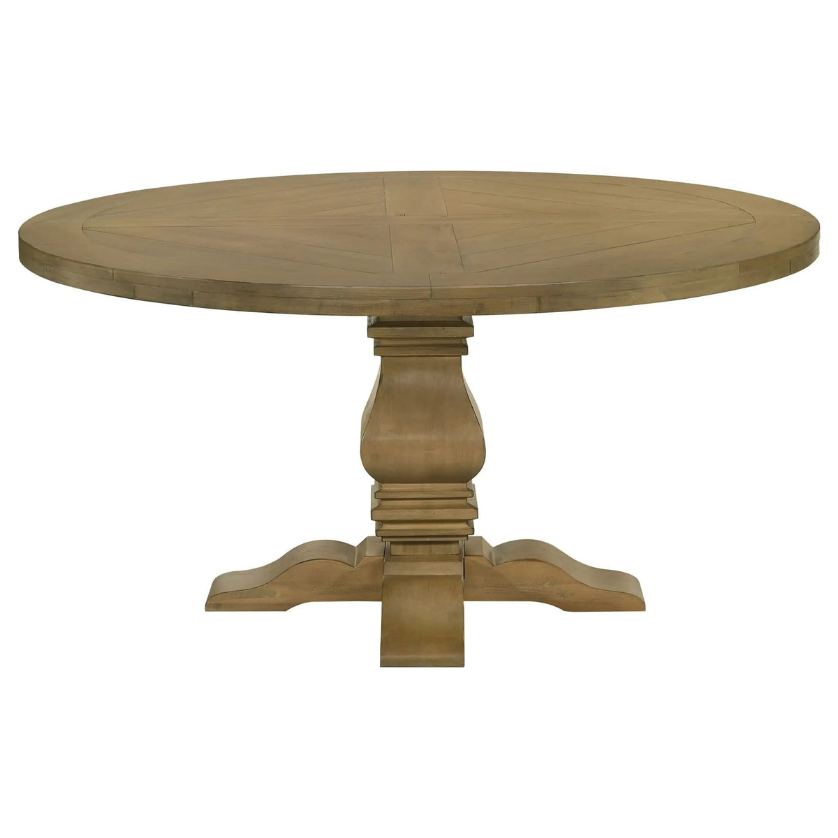 Florence Round 60-inch Wood Dining Table Rustic | 59.75 x 59.75 x 30 in | Veneer & Wood | Honey