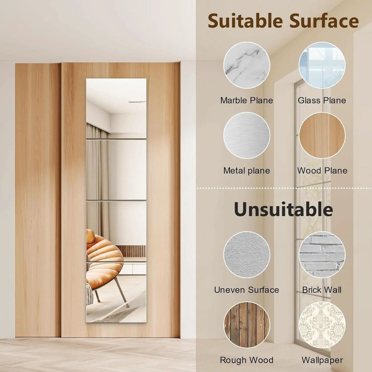 Set Of 4 12x12 Inch Acrylic Mirror Tiles For Wall Decor from PriceLows™