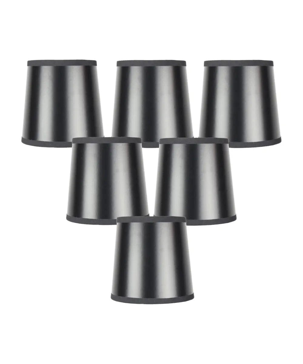 Drum Chandelier Lampshade | 6 In X 5 In | Gold Lined Parchment | Set Of 6