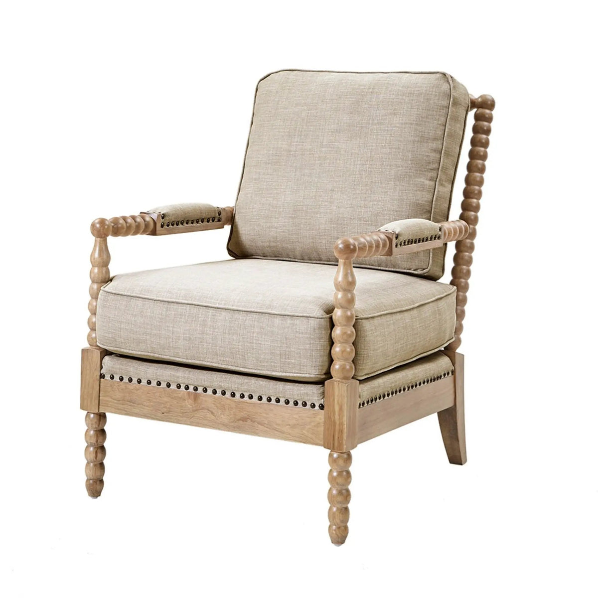 Madison Park Arm Chair | Open Back Spindle Design | Padded Armrests | Casual Style