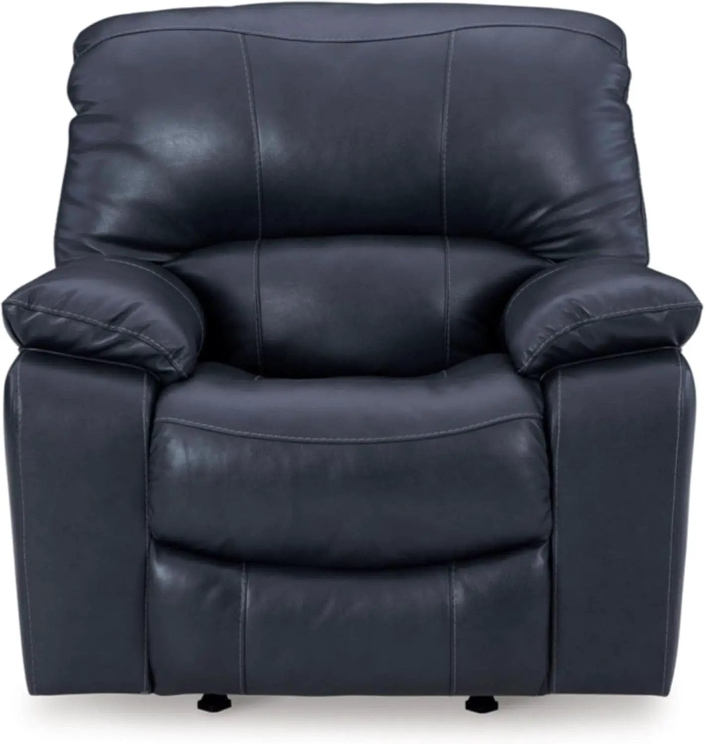 Modern Blue Leather Match Power Rocker Recliner With USB Port from PriceLows™