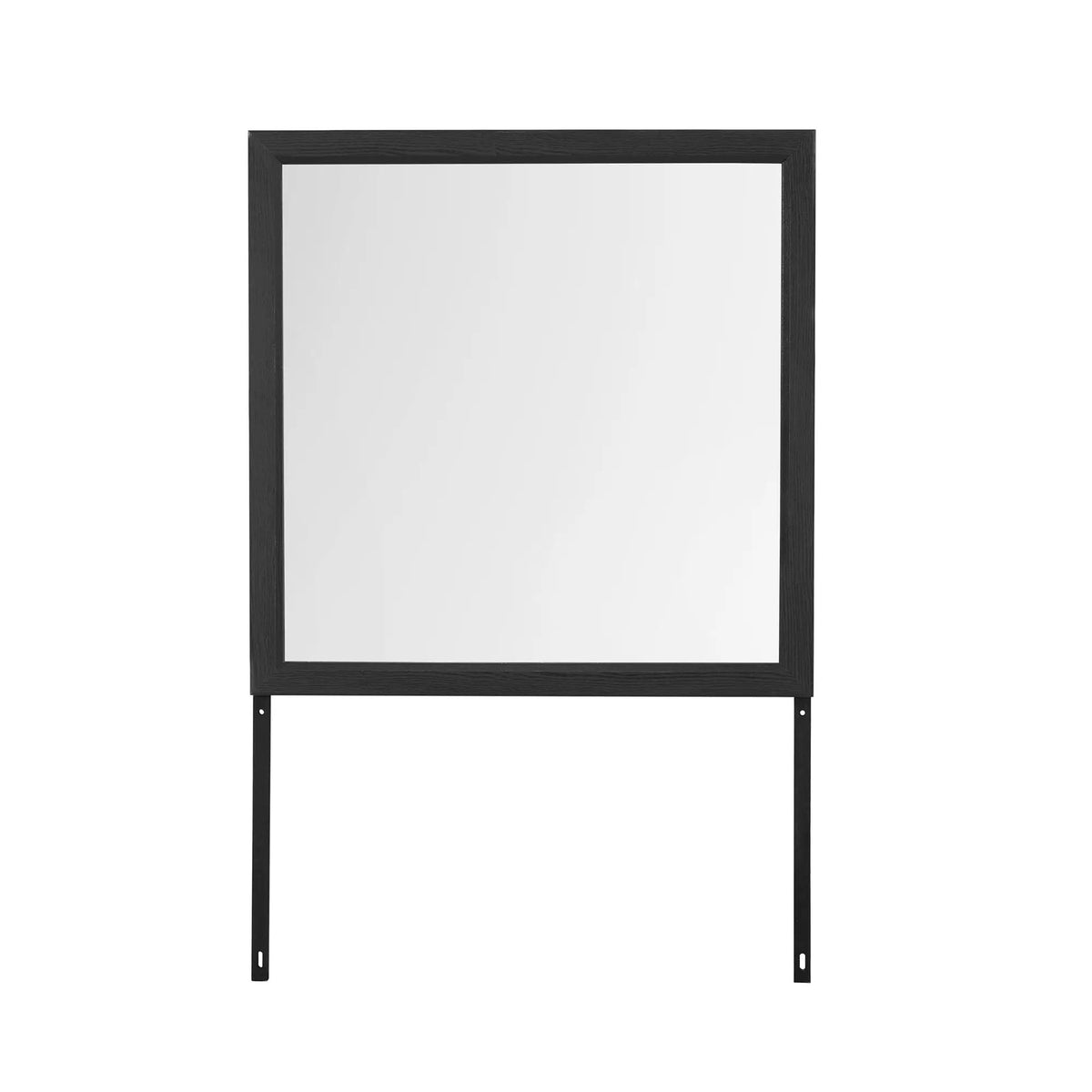 Soluto Mirror | Gray And Black | Urban Farmhouse Style | Solid Wood And MDF