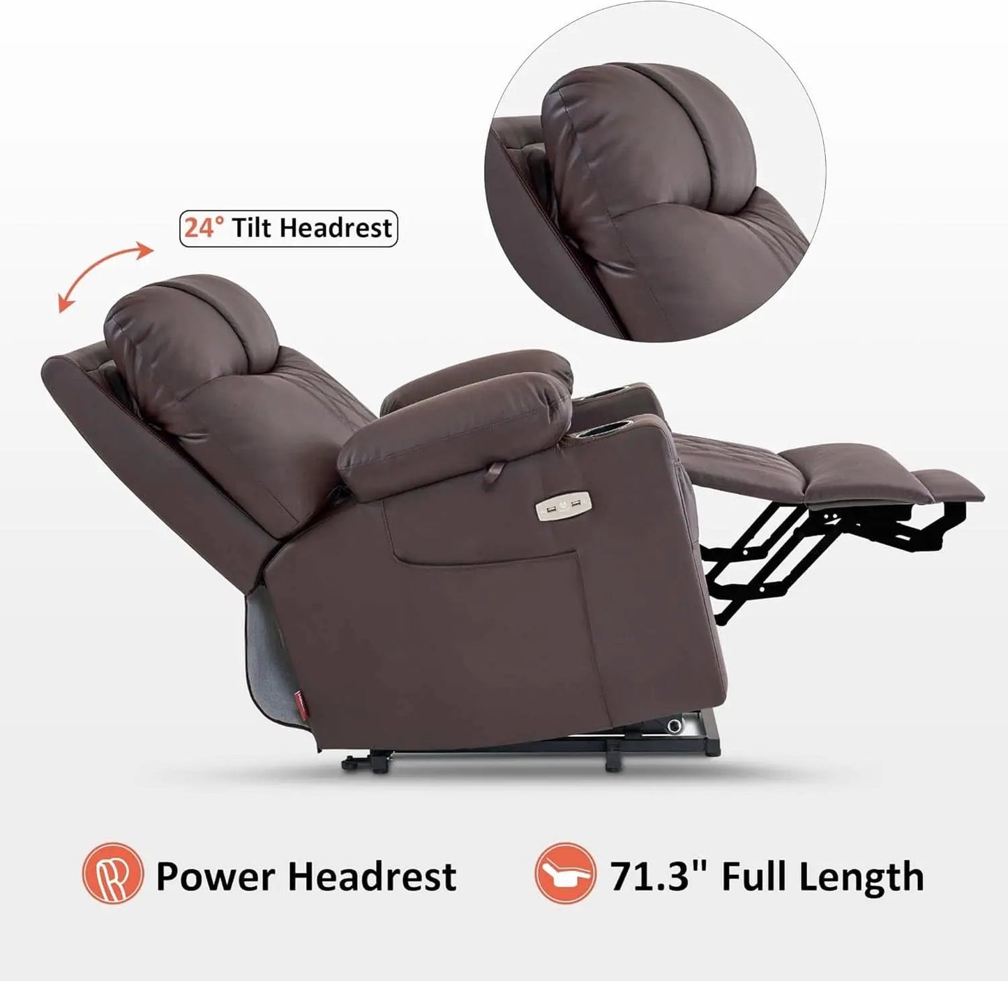 Petite Power Lift Recliner With Massage And Heating from PriceLows™