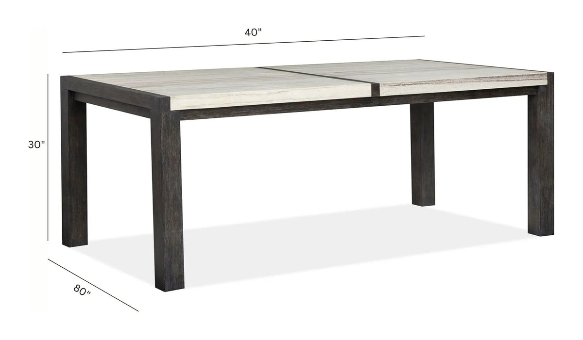 Plum Creek Rectangular Dining Table | 80 Inch Width | Serene Seasonless Style | Natural Beauty