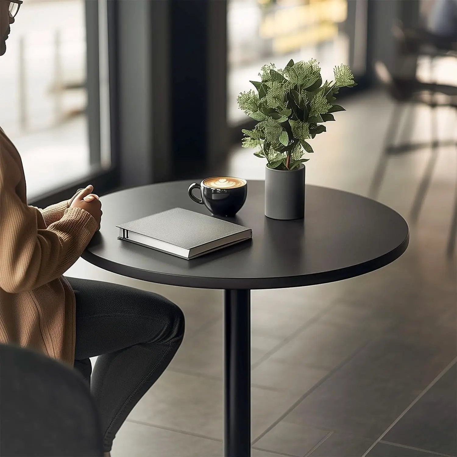 40 Inch Round Bistro Pub Table Steel Frame Construction from PriceLows™