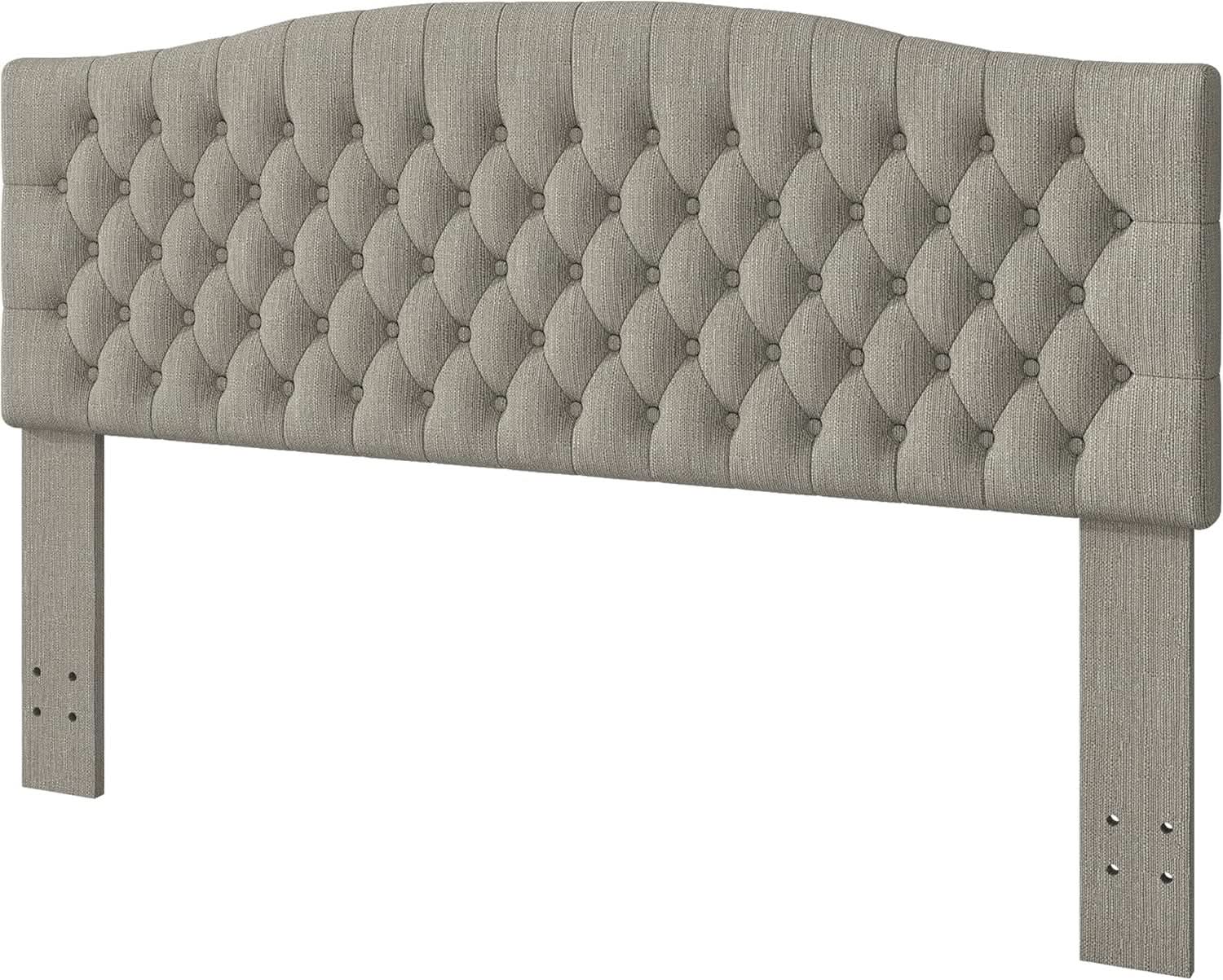 Upholstered King Headboard with Tufted Design and Legs from PriceLows™