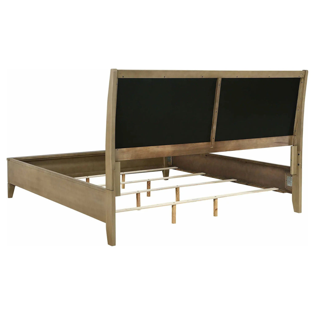 Granada Upholstered Eastern King Panel Bed Natural Pine | 80.25 x 89.75 x 53.25 in | Fabric | Bedroom