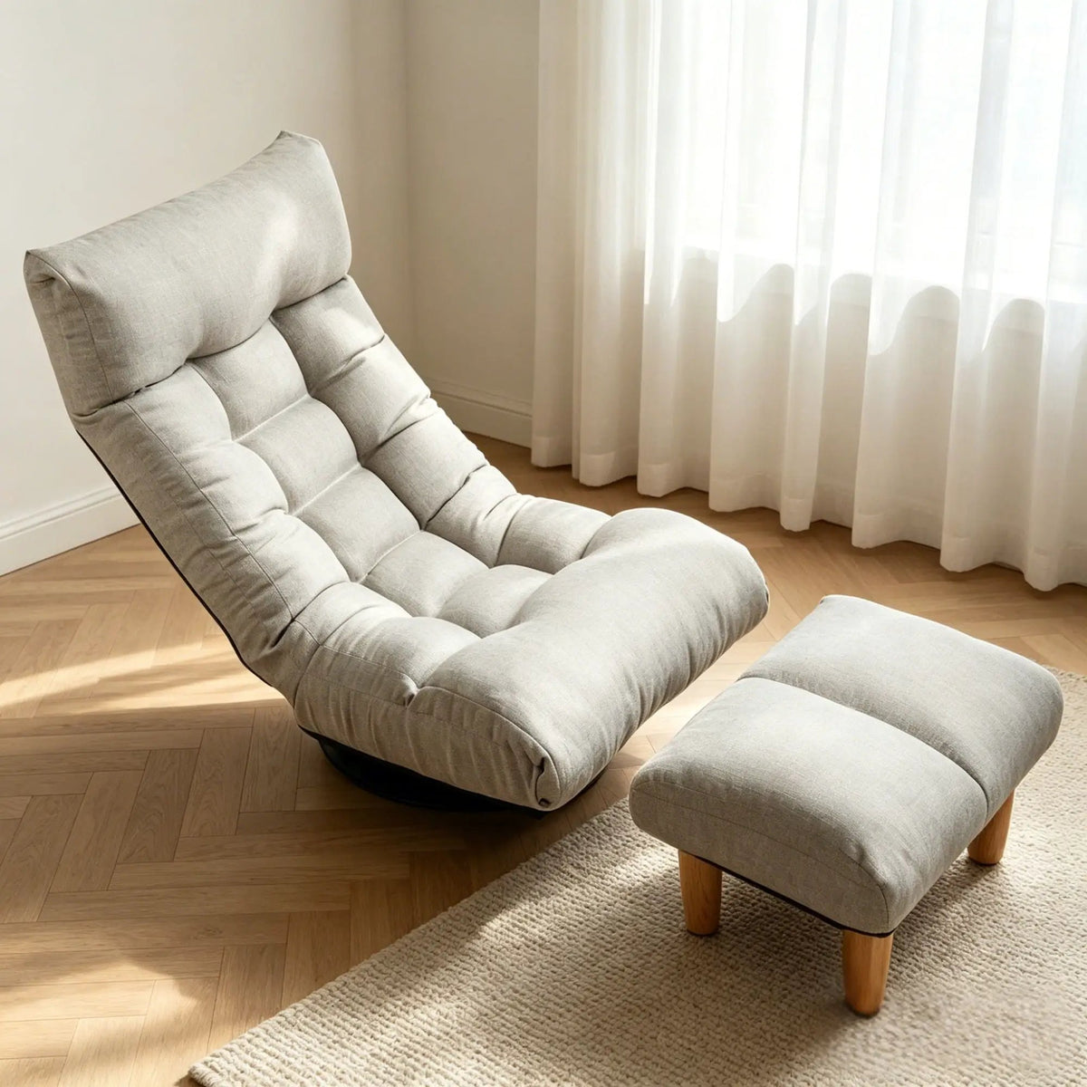 Adjustable Reclining Floor Chair | Metal Frame | Folding