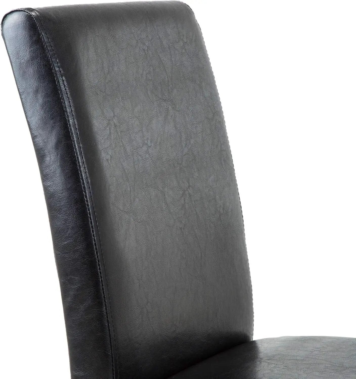 Modern PU Upholstered Dining Chairs Black Cushioned Seats from PriceLows™