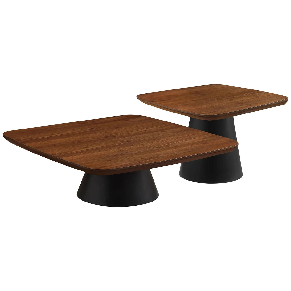 Eason 2-piece Coffee Table Set Walnut and | 2-Piece Set | Walnut | Black