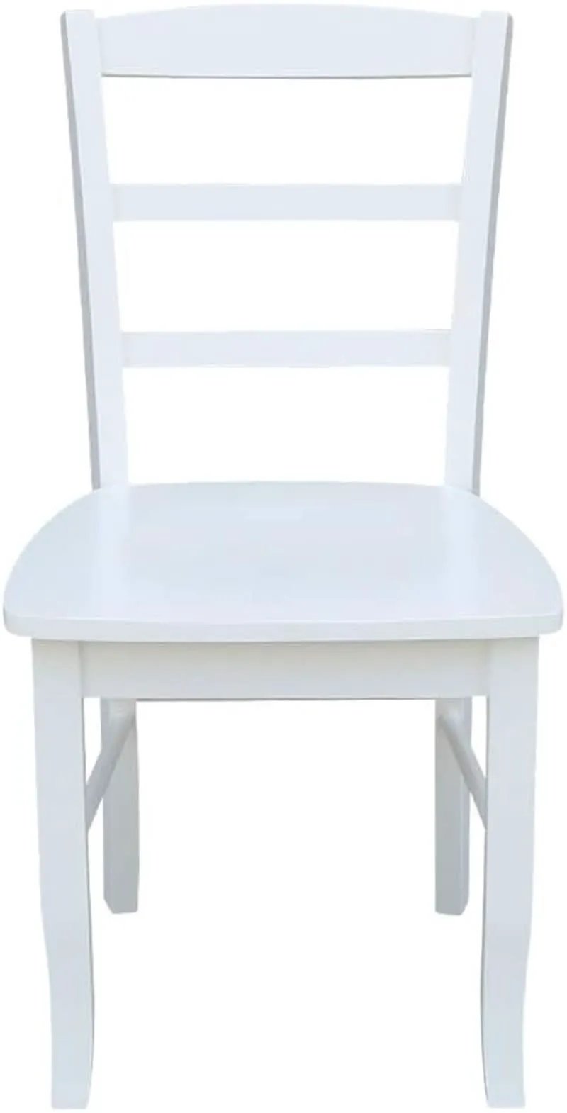 Madrid Ladderback Dining Chairs Set Of Two White Finish from PriceLows™