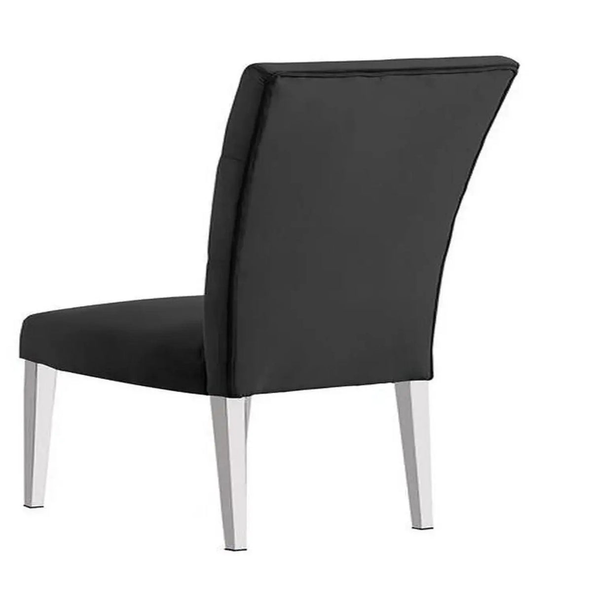 Tufted Dining Chair | Fabric Upholstery | Metal Base | Set Of Two