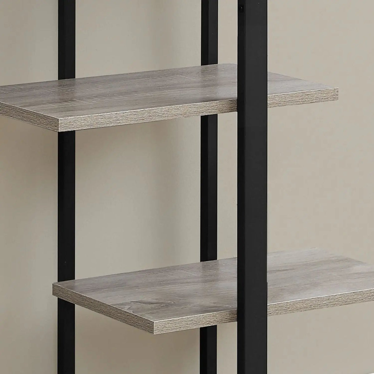 5 Tier Etagere Bookcase | Asymmetrical Zig-Zag Design | Solid Metal Base | Modern Industrial