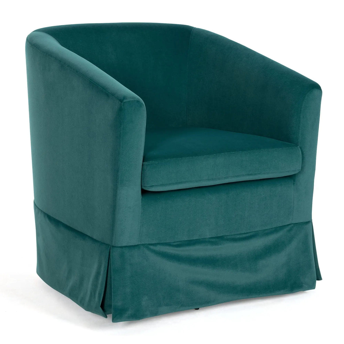 Swivel Chair | 360 Degree Rotation | Solid Wood Frame | Black