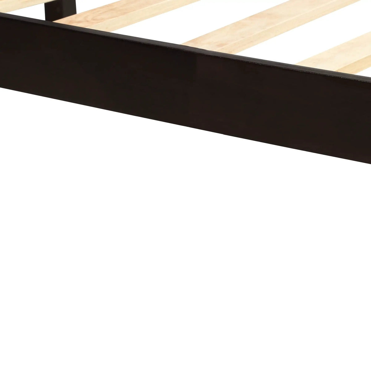 Platform Bed Frame With Headboard | Espresso Finish | Durable Pine Wood