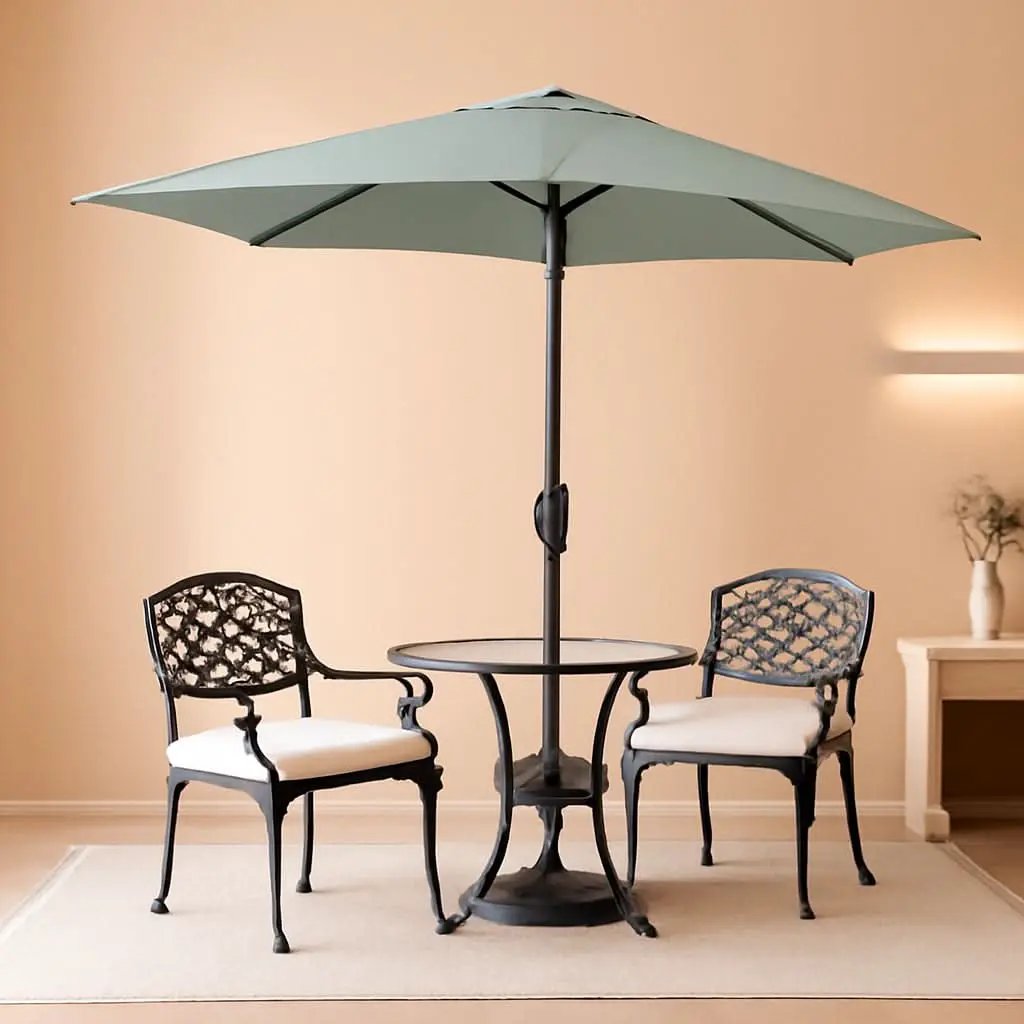 9Ft Half Patio Umbrella With Easy Crank Shade For Decks from PriceLows™