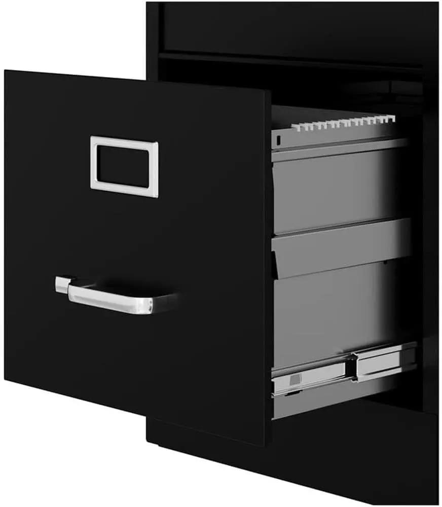 28.38 Inch Vertical Filing Cabinet Lockable Metal For Home Office Use Pre Assembled Letter Size Compatible from PriceLows™