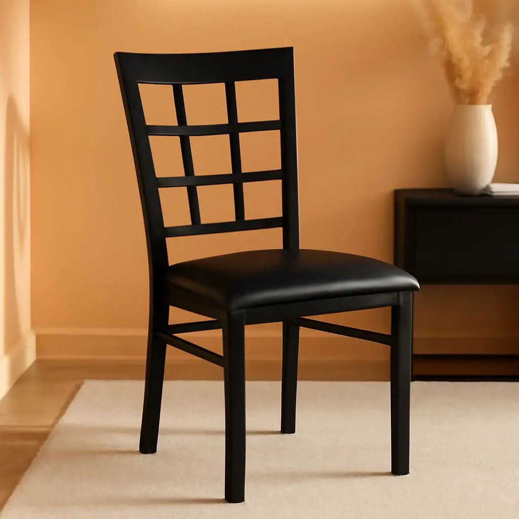 Hercules Series Window Back Restaurant Chair Black from PriceLows™