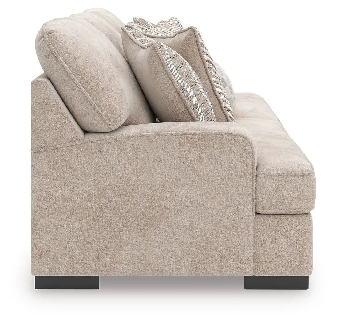 High Profile Sofa | 94 x 45 x 41 in | Fabric & Wood | Taupe