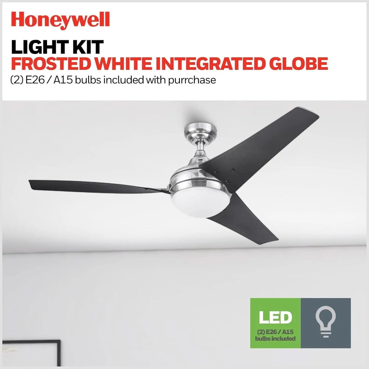 52 Inch Brushed Nickel LED Ceiling Fan With Remote from PriceLows™
