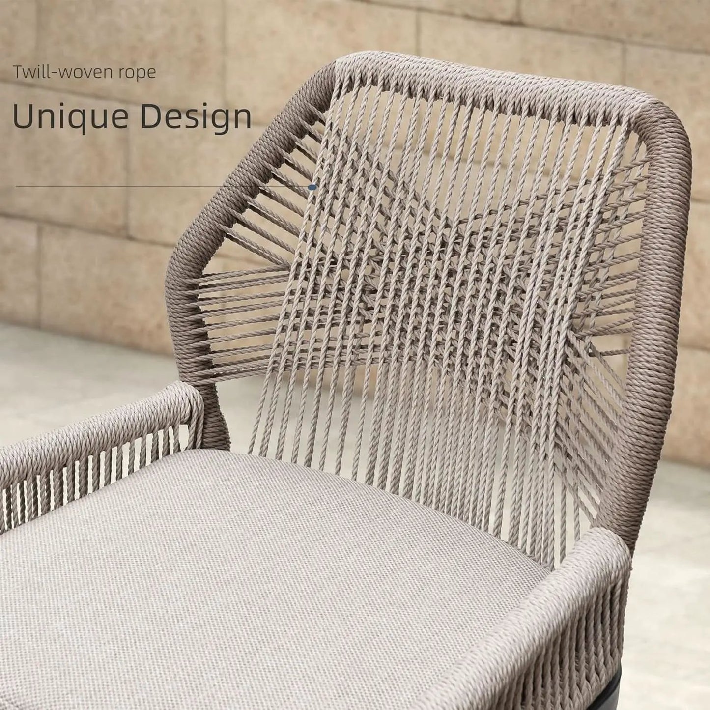 Counter Height Bar Stools Set Of 4 Woven Aluminum With Back And Arms from PriceLows™