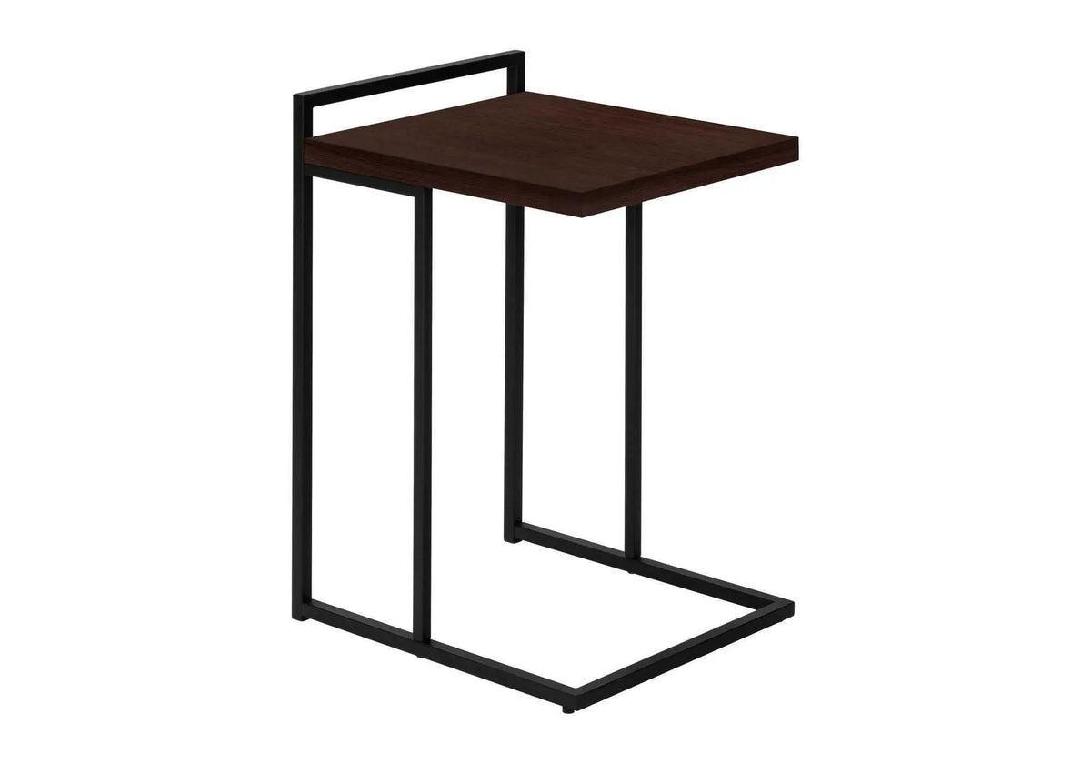 Versatile C-Shaped Accent Table | Metal Base | Generous Tabletop | Portable And Lightweight