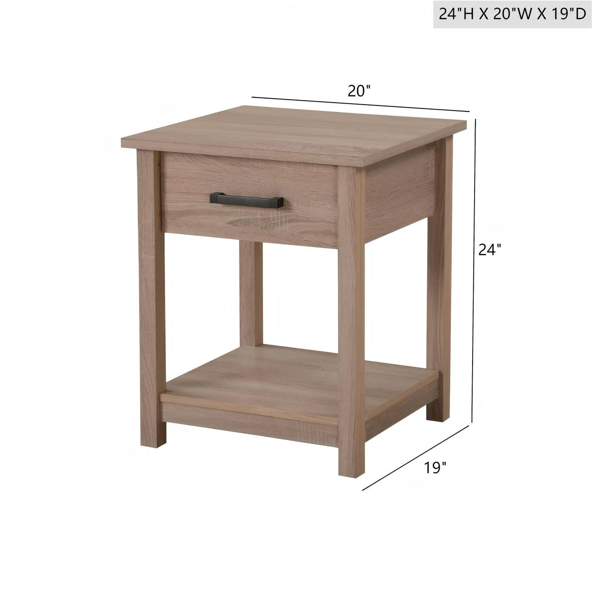 Salem Nightstand | Laminated Finishes | Roller Drawer Glides | Wood Construction