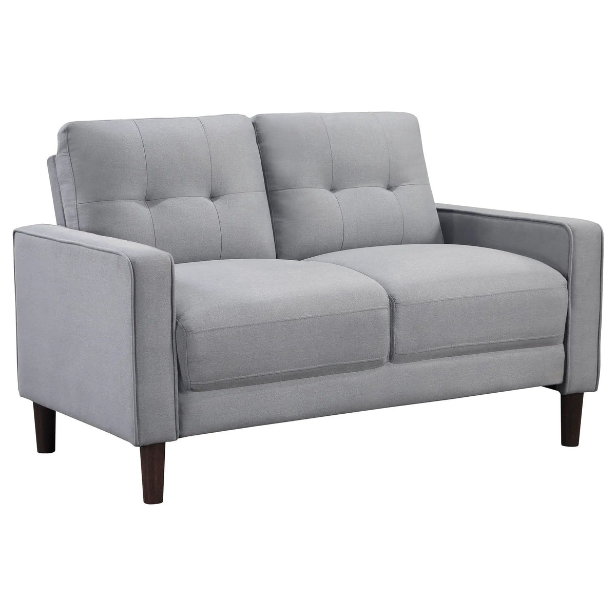 Bowen 2-piece Upholstered Track Arm Tufted Sofa Set | 2-Piece Set | Fabric | Grey