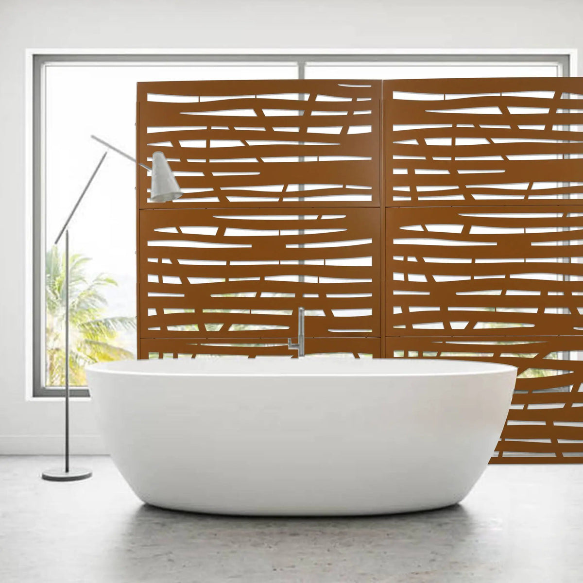 Metal Privacy Screen | Heavy Duty Room Divider | Indoor Outdoor Use