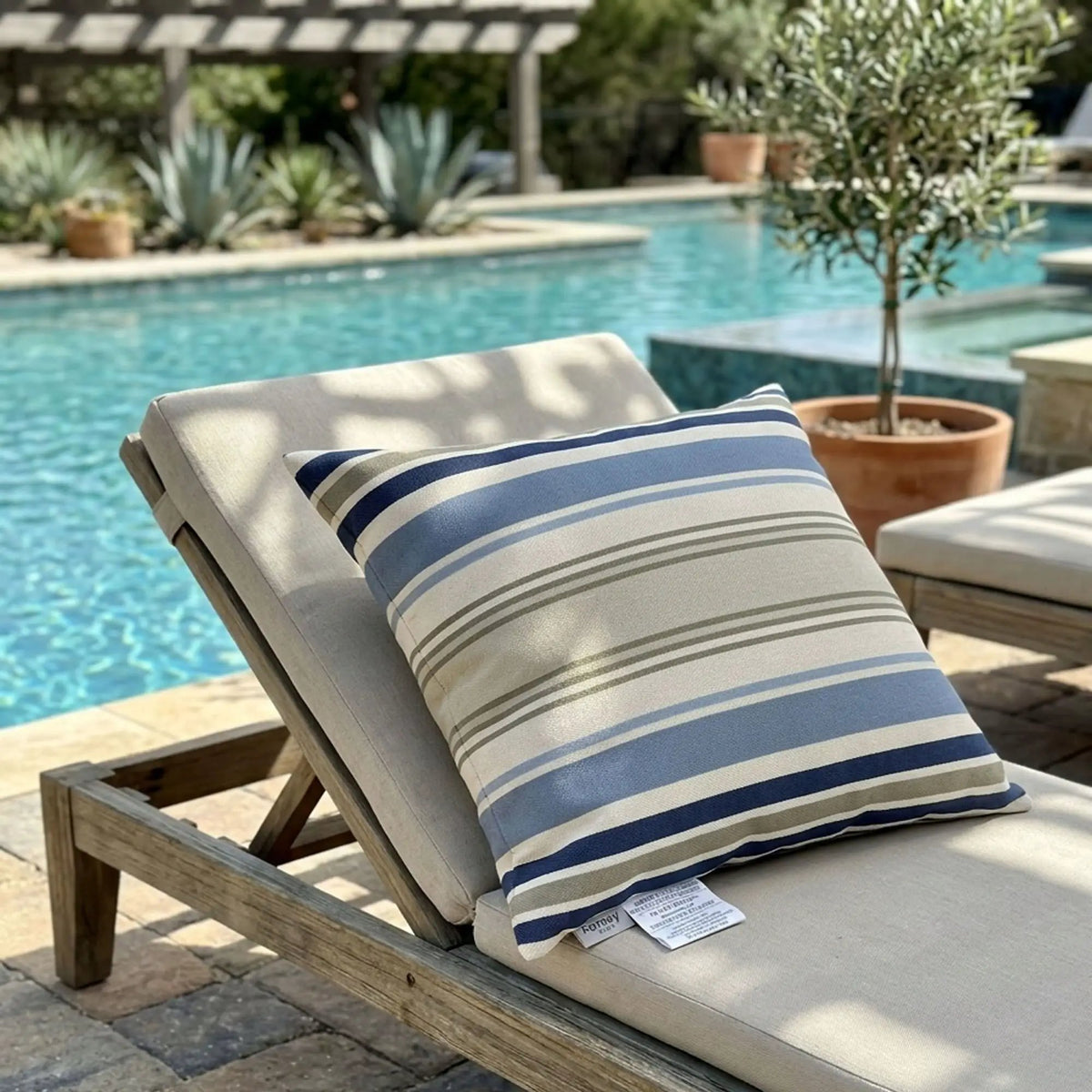 Outdoor Pillows | Set Of 2 | 18 Inch Square | Weather-Resistant Polyester