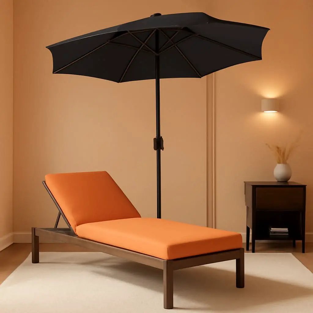 9Ft Lyon Outdoor Patio Umbrella Dark Blue Garden Shade from PriceLows™