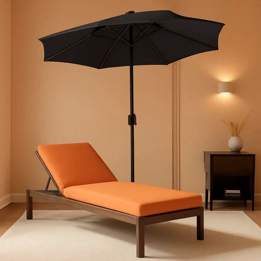 9Ft Lyon Outdoor Patio Umbrella Dark Blue Garden Shade from PriceLows™