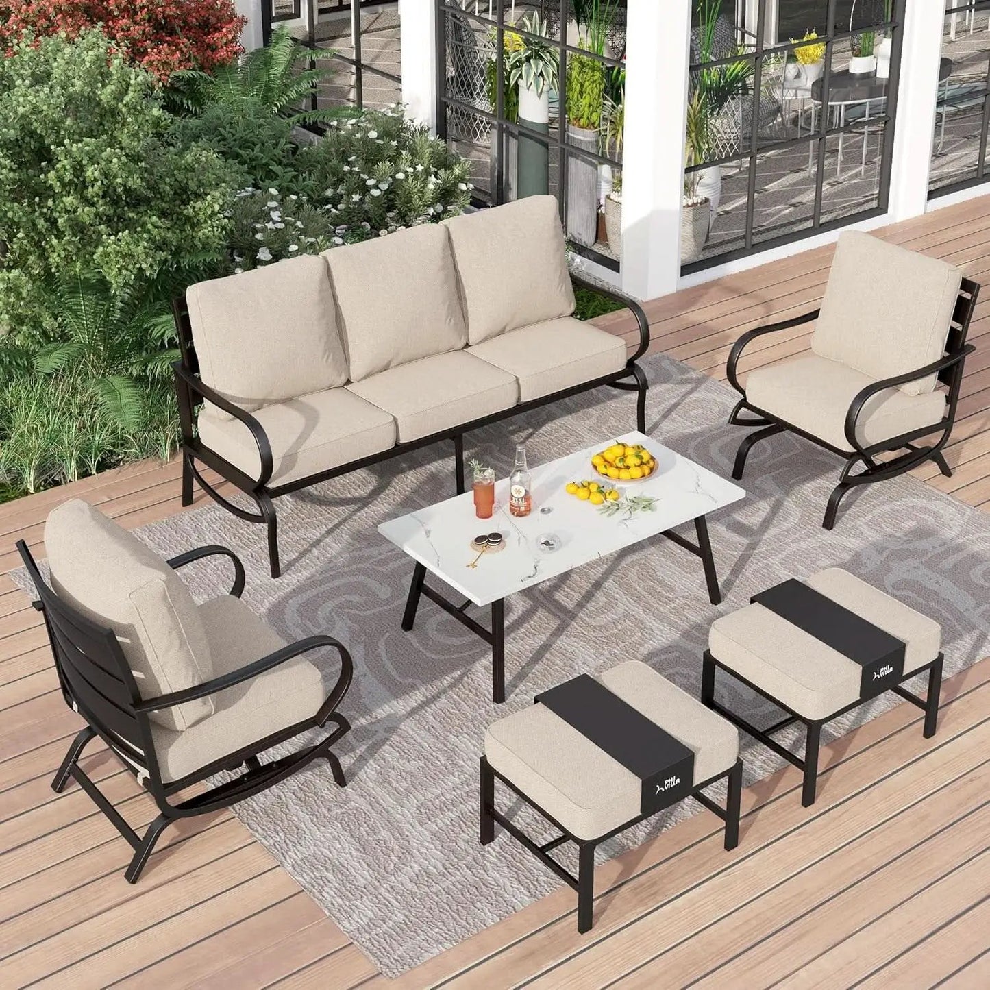 Deluxe 6 Piece Patio Furniture Set for Outdoor Comfort from PriceLows™