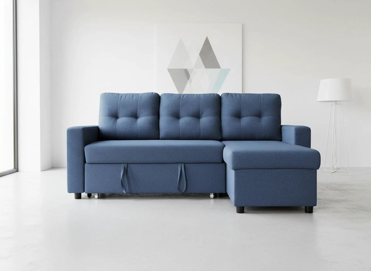 Convertible L Shaped Sectional Sleeper Sofa | Pull Out Bed | 2-in-1 Design | Space-Saving