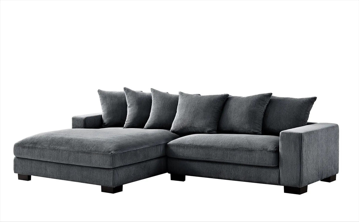 Luxe Oversized Sectional Sofa | 2 Piece L Shaped Couch | Chaise Included | Deep-Seated Design