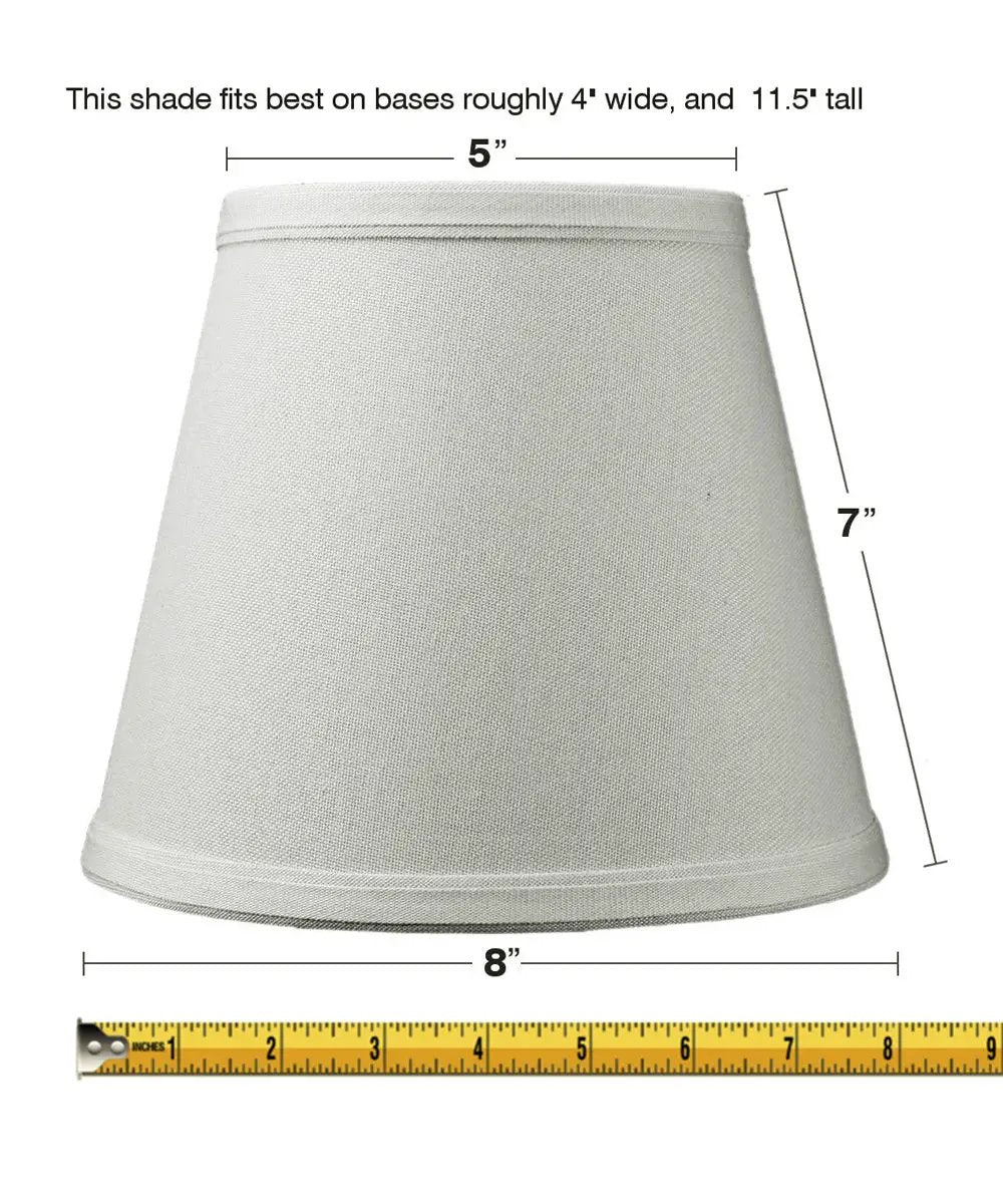 Clip On Lamp Shade | Premium Linen | 8X7 Inches | Oatmeal