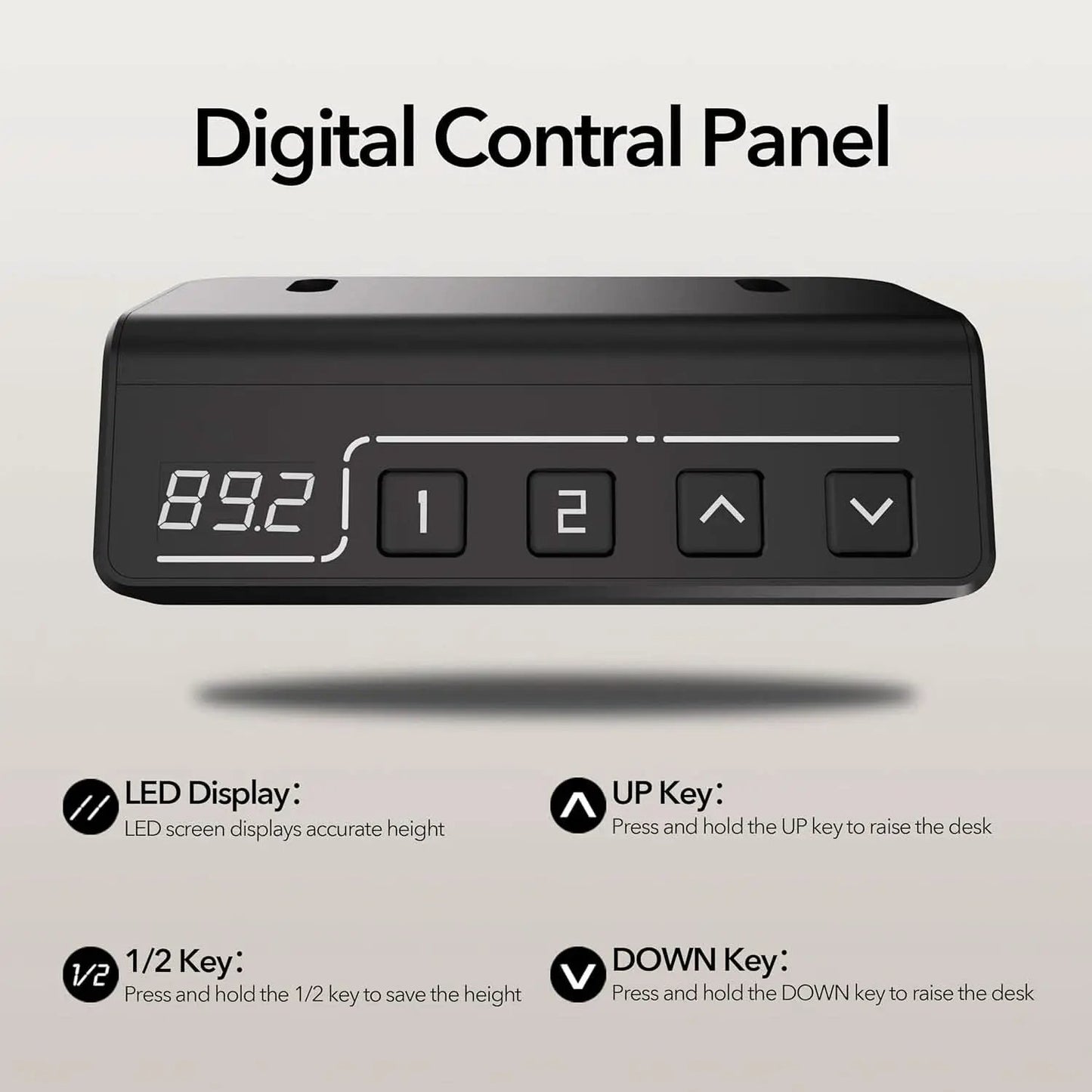 40x24 Inch Electric Standing Desk With Memory Presets Black from PriceLows™
